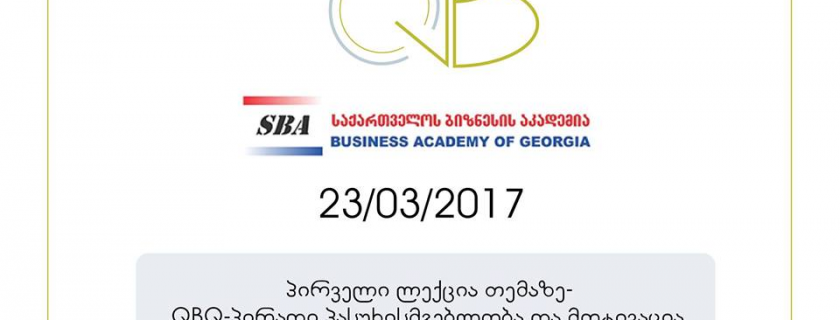 Public lecture on topic: „QBQ – personal responsibility and motivation”