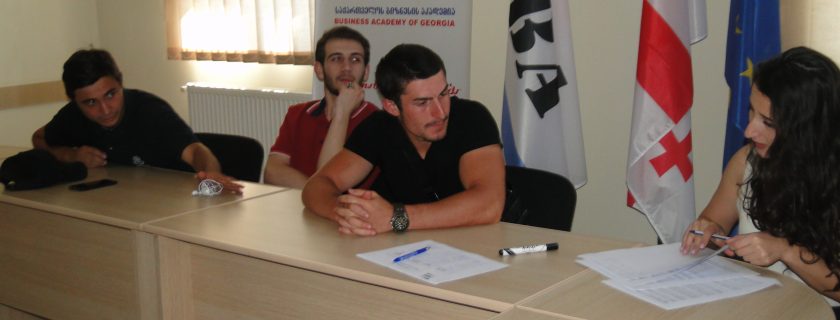 Meeting with students