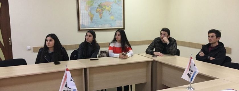 Business representatives meeeting with information technology students