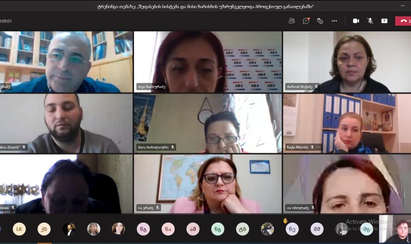 შეფასების სისტემა და მისი ხარისხის უზრუნველყოფა პროფესიულ განათლებაში“