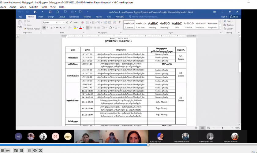 საინფორმაციაო ხასიათის შეხვედრა SBA-ში