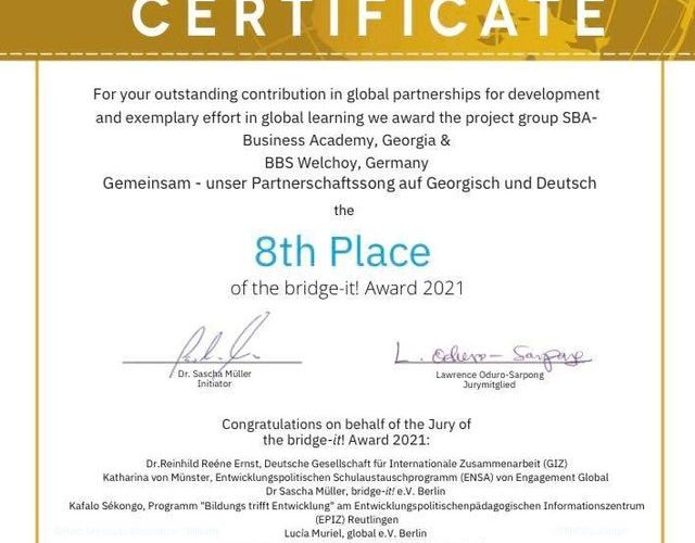 SBA participated in the international project “Partnership and Crisis”